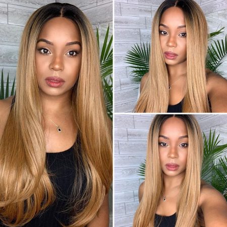 1b27 color straight hair wig