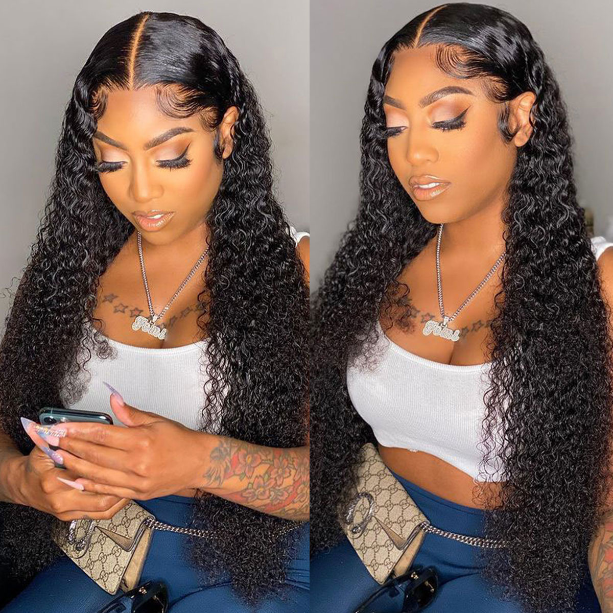 Curly HD lace wig