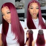 99J Burgundy color straight wig