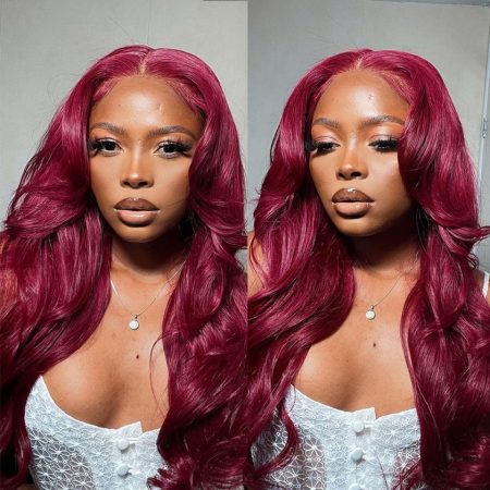 Body Wave 99J 13x4 Lace Front Wig Straight 5x5 | Recool Hair