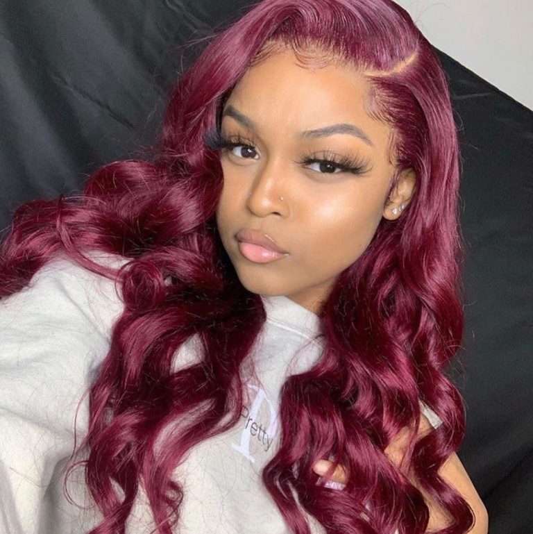 99J Straight hair Burgundy 5x5 Lace Closure Wig| Recool Hair