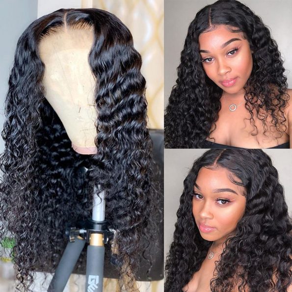 deep wave HD lace closure wig