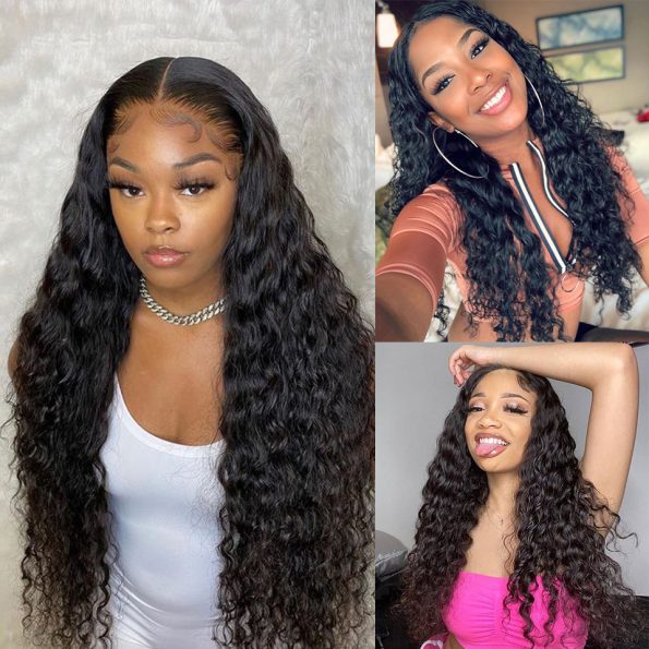 water wave HD lace closure wig
