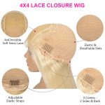 Blonde 4×4 lace closure bob wig