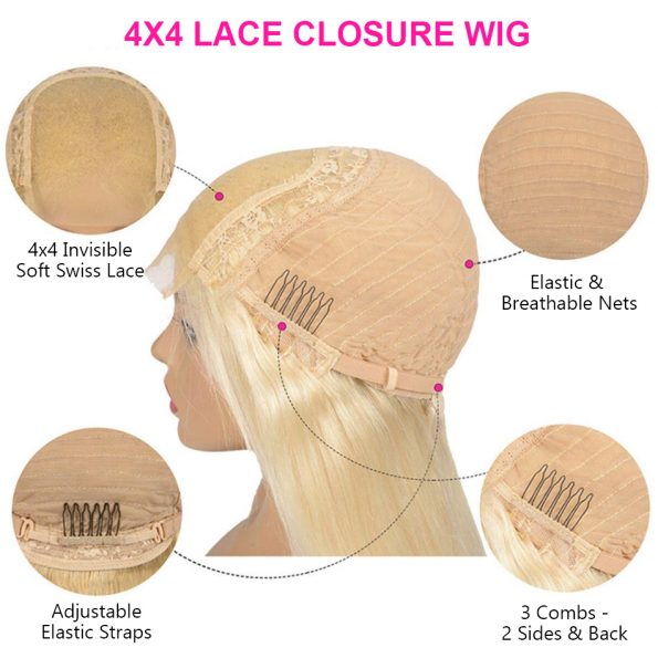 613 4x4 lace wig straight