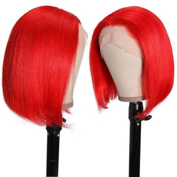 red bob wig