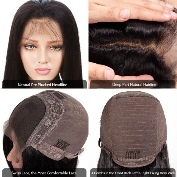 4×4 lace wig cap details