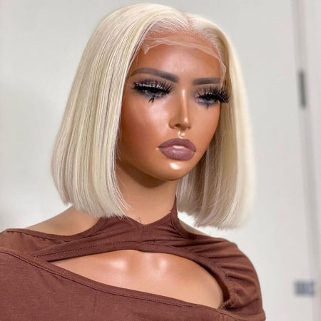 Blonde 4x4 lace closure bob wig