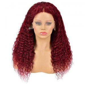 99J Burgundy Deep Wave 5x5 13x4 Curly Lace Wig | Recool Hair