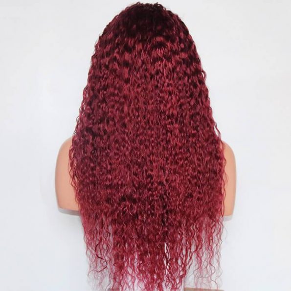 99j burgundy wig curly hair