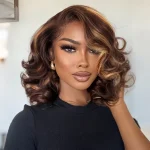 highlight blonde short wig