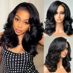 short body wave wig with layer (1)