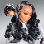 short body wave wig with layer (1)