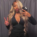 brown with blonde highlight wig recool body wave
