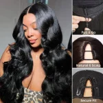 body wave v part wig