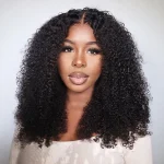 kinky curly v part wig 1