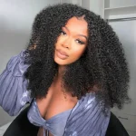 kinky curly v part wig 1