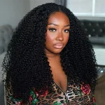 kinky curly v part wig 1