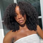 kinky curly v part wig 1