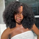 kinky curly v part wig 1