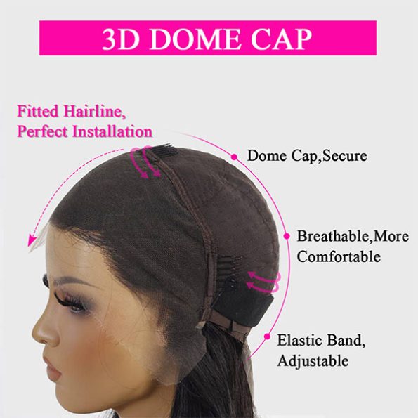 glueless wig 3D dome cap