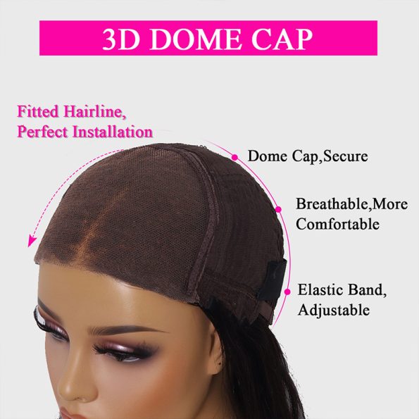 wear go glueless 3D dome cap detail