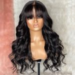 body wave wig with bang