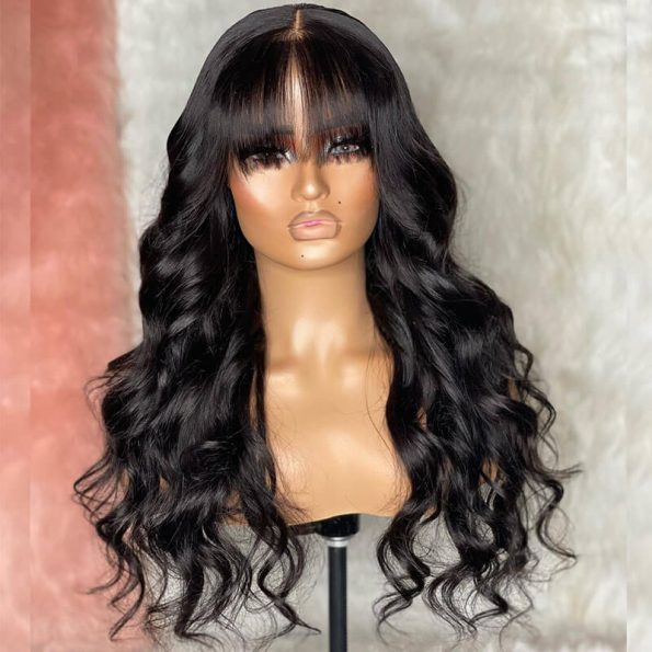 body wave wig with bang 2