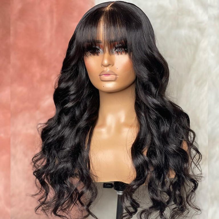 Body Wave Wig with Bangs Glueless Curtain Bang | Recool