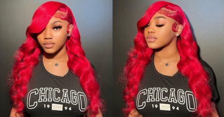 Red Lace front Wig
