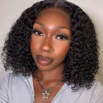 curly short glueless wig 5x5 lace