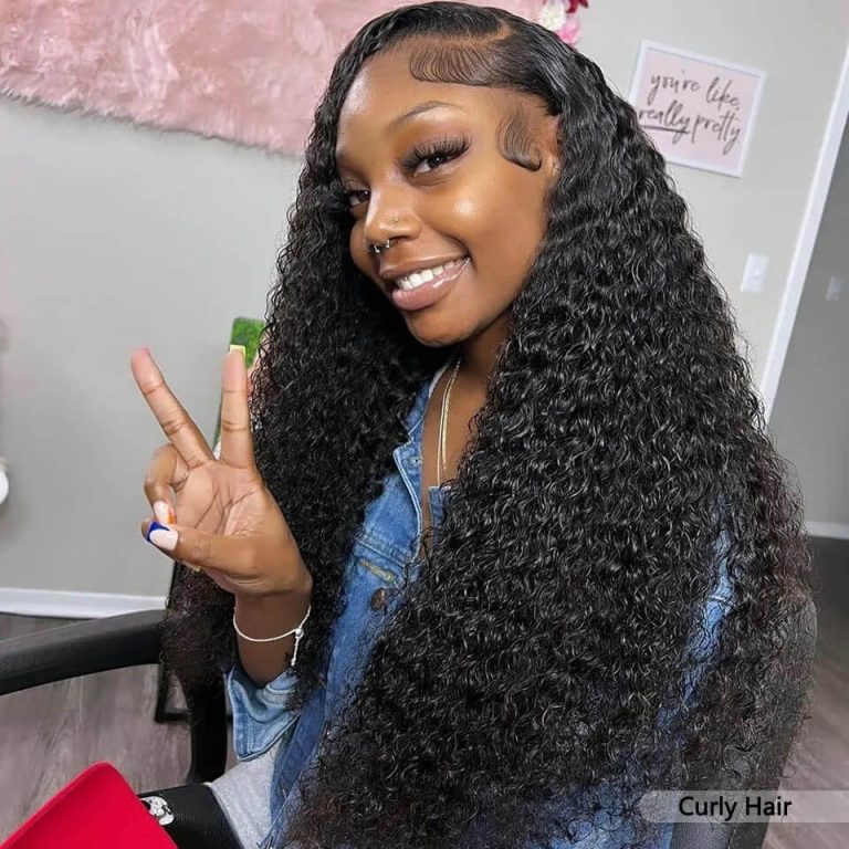 13x4 Lace Frontal Wig Curly Human Hair Wig 