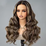 highlight 1b 22 body wave human hair wig