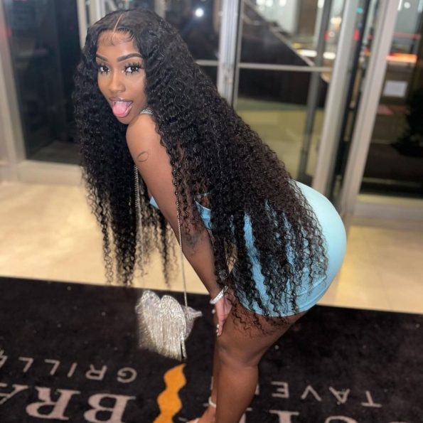 long deep wave human hair wig