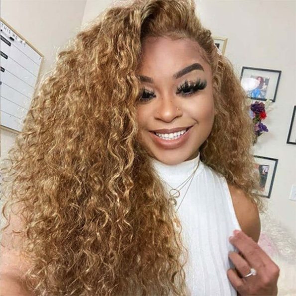 #27 Honey Blonde Water Wave Wig