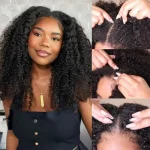 v part curly wig