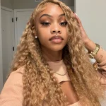 honey blonde human hair water wave wig (8)