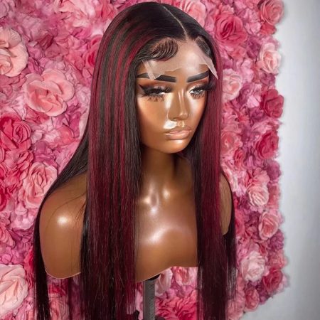 Burgundy Highlight P1B/99J Straight Wig | Recool Hair