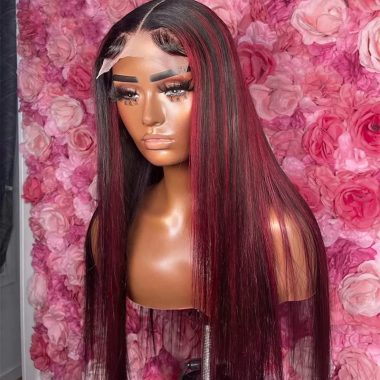 Burgundy Highlight P1B/99J Straight Wig | Recool Hair