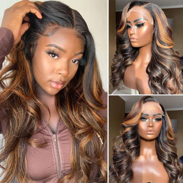 ombre highlight wig body wave
