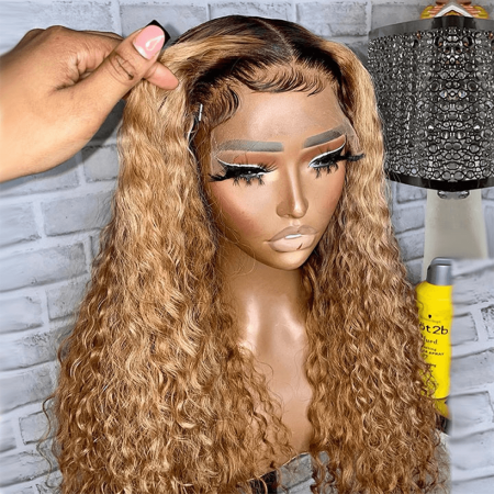 ombre water wave lace wig
