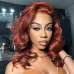 reddish brown short wig