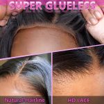 deep wave glueless wig