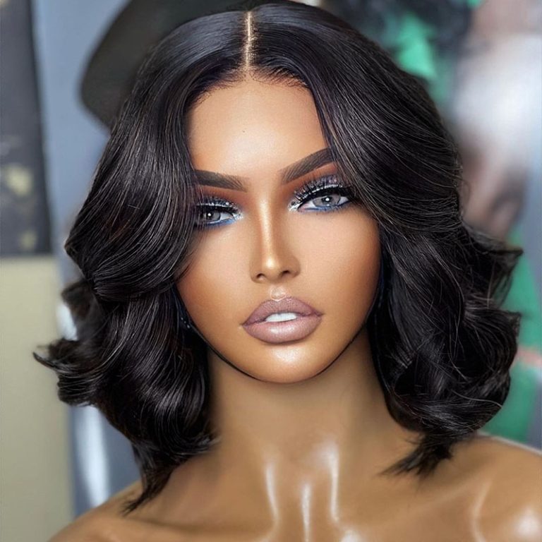 Short Loose Body Wave Layered Human Hair Wig | Recool Hair