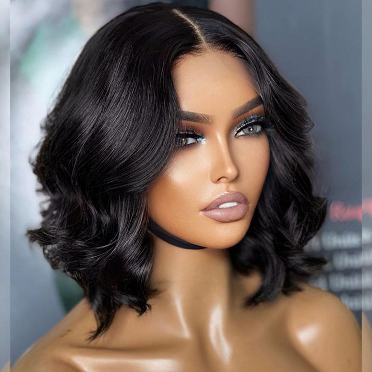 Short Loose Body Wave Layered Human Hair Wig | Recool Hair