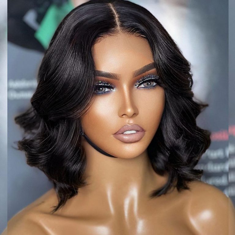 Short Loose Body Wave Layered Human Hair Wig | Recool Hair