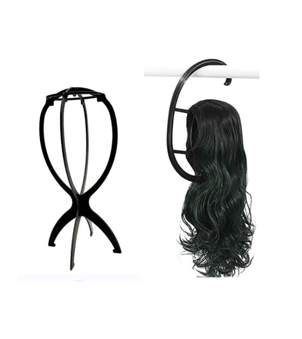 placing wig on a wig stand