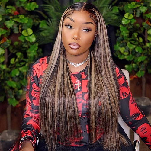 Balayage-Highlight-Straight-Hair-13×4-HD-Lace-Full-Frontal-Wig Balayage-Highlight-Straight-Hair-13×4-HD-Lace-Full-Frontal-Wig