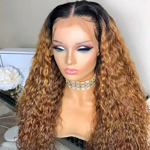 Ombre-Curly-Hair-13×4-HD-Lace-Wig-1B27-Honey-Blonde-Color-with-Dark-Roots
