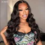 loose body wave human hair glueless wig (3)